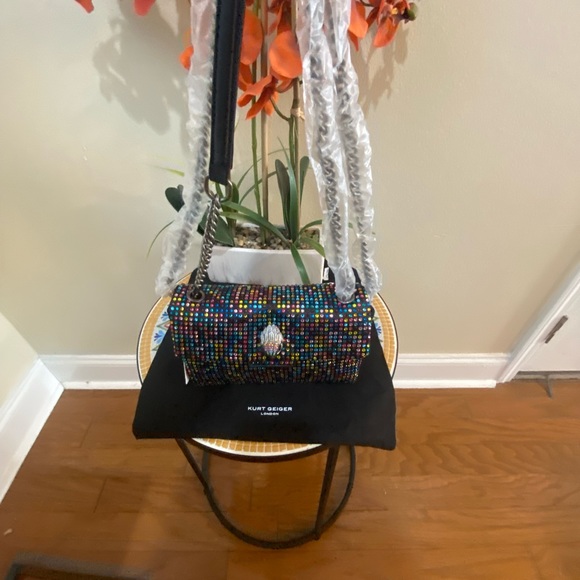 Kurt Geiger London Fabric Medium Kensington Black/Other One Size - Picture 8 of 10